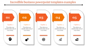 Elegant Business PowerPoint Templates In Orange Color